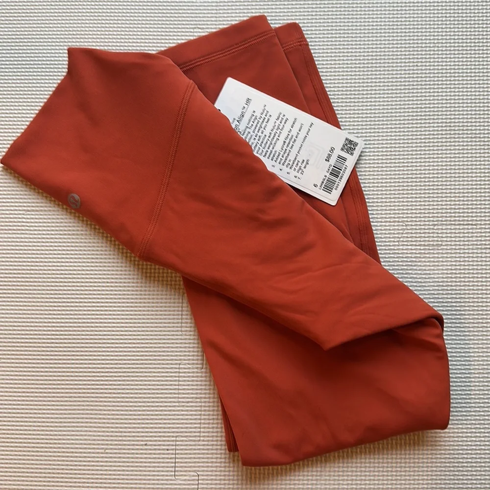 Lululemon Align Crop 23 Sz 6 Canyon Orange Leggings Halloween Fall Workout Pants - Picture 5 of 7